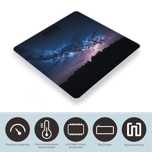 Báscula digital de baño Night Sky con vidrio templado miniatura 3