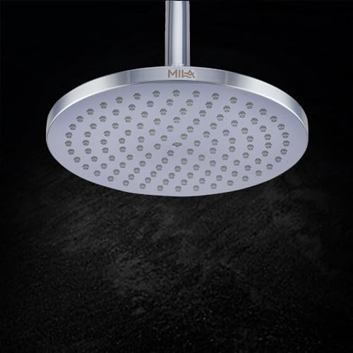 Image of Mila Disque Rain Shower| Chrome Finish Round Overhead Shower | Φ200mm Ceiling Mounted | ABS Body| Single Function Rainfall Shower for Broad Coverage & Water Efficiency| (Without Arm)