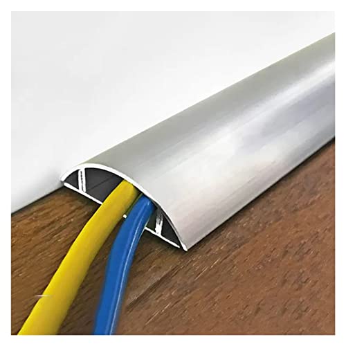 Canaleta para cables autoadhesiva de aluminio resistente al agua HAIXHX, cubierta para cables de TV y otros dispositivos, color plateado, tamaño No.3 miniatura 2