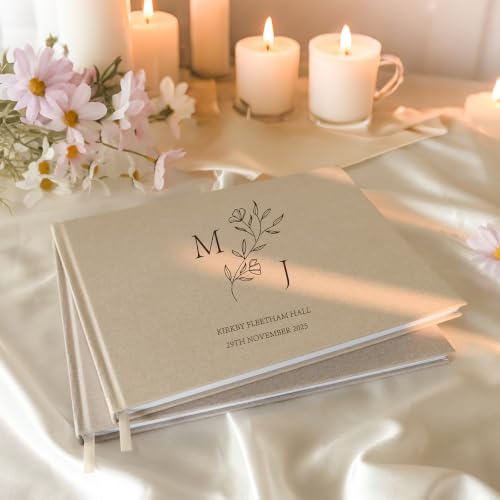 Libro de visitas de recepción para atesorar dedicatorias e historias de amor personalizadas 8