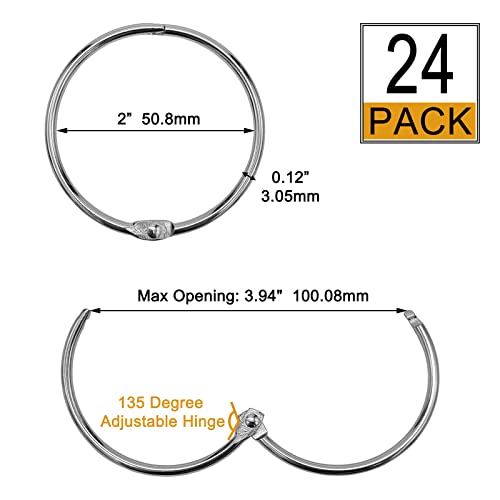 image for LULARINE Shower Curtain Hooks Rings,24 Pcs Rustproof Metal Shower Hook