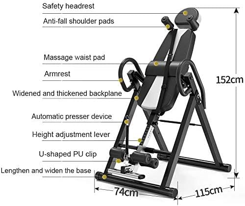 Inversietafel, Heavy Duty Verstelbare Opvouwbare Teeter voor Rugpijnverlichting en Verbeterde Houdingstherapie - Afbeelding 3