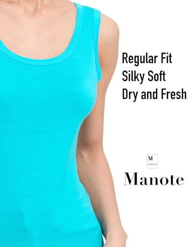 Image of 100% Merino Wool Tank Top for Women, Scoop Neck, Active Lightweight Breathable Undershirt, No-Odor Base Layer