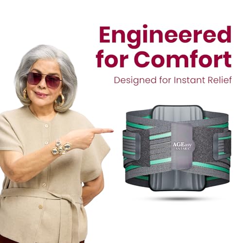 Image of AGEasy (Max Group Comfort Contoured LS Waist Belt | Lumbar Support Belt for Back Pain Relief & Posture Correction | Back Support Belt with Gel Padding for Men & Women