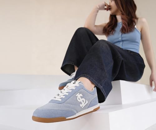 Image of LOUIS STITCH Women's Casual Lightweight Sneakers | Ortholite Cushioned Comfort | Dual-Color TPR Sole | Lightweight & Comfortable Casual Lace-Up Shoes | LSD-SNK-NBL & DNM