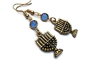 24K Gold Plated Hanukkah Earrings For Women