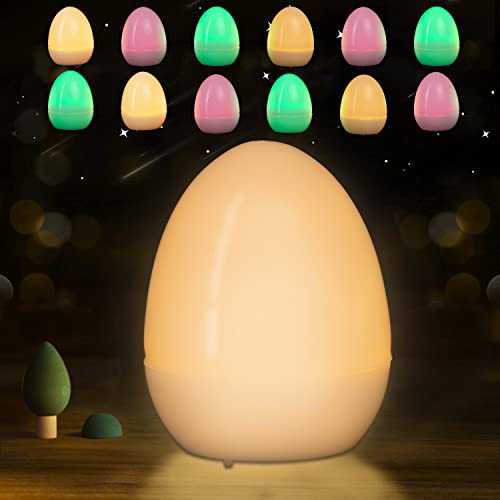 Ippon 12Pcs Easter Candles,Plastic Candles Fillable Led Egg Shaped 4-Color With Batteries For Decor And Party Supplies #TOP7