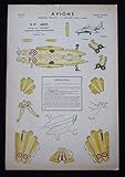  Avions : modèles réduits - à monter sans colle. Planche n°2 : SO 6025 version de l\'Espadon, chasseur lourd d\'interception