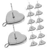 LIFKOME 20pcs Plateau Support Boucle Oreille En Acier Inoxydable 304 Pour Fabrication Bijo...