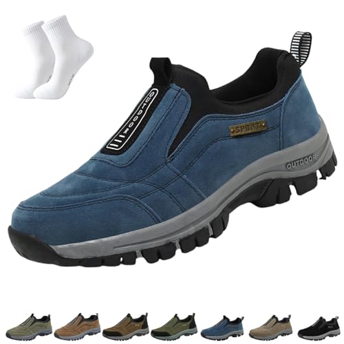 Ideacloth Shoes for Men - Arch Support, Comfortable Waterproof Slip On Walking Shoes, Non-Slip Orthopedic Sneakers