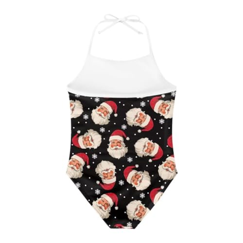 Image of Christmas Girls One-Piece Swimsuits Beach Halter Swimwear Bathing Suit for 3-10 Years