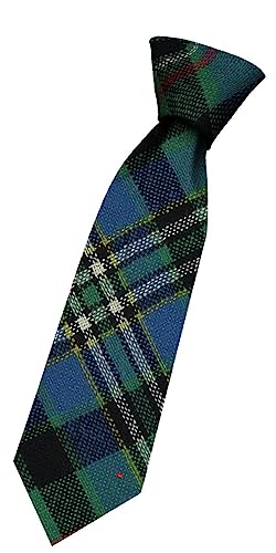Cravate en laine garçon Scott Green Tartan Écosse pour costume de cérémonie enfant