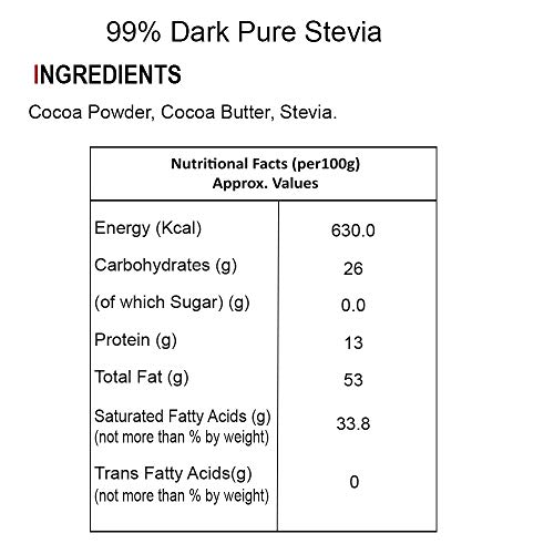 Image of BOGATCHI Immunity Booster Sugar Free 99% Dark Chocolates with Stevia, Vegan Dark Chocolate Pure, 8 Pcs