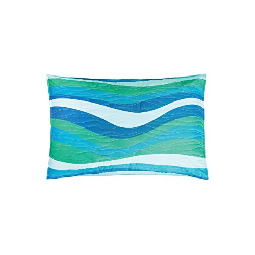 C&F Home Deep Blue Sea Waves King 3 Piece Quilt Set with 2 Shams All Season Reversible Lightweight Microfiber Summer Beach Ocean Coastal Bedspread Coverlet King 3 Piece Set Aqua - Image 3