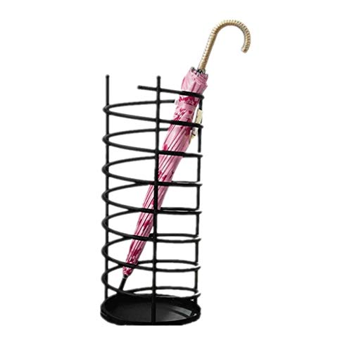 ZXL Paragüero de hogar Europeo Hierro Creativo Paragüero Paraguas Cubo Almacenamiento Cubo, Paragüero Negro (Tamaño: S)