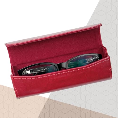 Image of Orsus Reading Glasses Hard Case, Premium PU Leather Horizontal Eyeglass Holder with Magnetic Closure for Women and Men