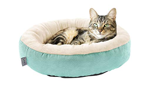 Loves-cabin-Round-Donut-Cat-and-Dog-Cushion-Bed-20in-Pet-Bed-for-Cats-or-Small-Dogs-Anti-Slip-Water-Resistant-Bottom-Super-Soft-Durable-Fabric-Pet-Beds-Washable-Luxury-Cat-Dog-Bed-Blue