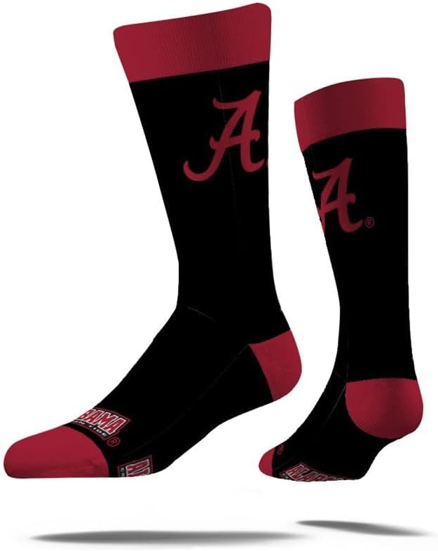 Strideline NCAA Mens Team Logo Dress Socks-Team Colors-One Size Fits Most -M/L (8-12)
