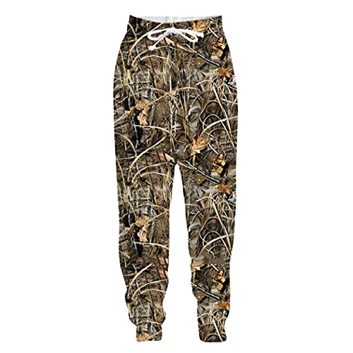 Pantalon de sport long homme femme camouflage 3D pour fitness et jogging