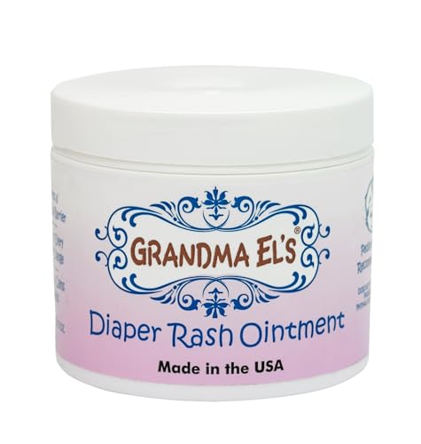 Image of Grandma El’s Diaper Rash Ointment – Gentle Protection & Relief for Baby’s Delicate Skin – Pediatrician-Approved Moisturizing Barrier – Safe for Cloth & Disposable Diapers – 3.75 oz Jar