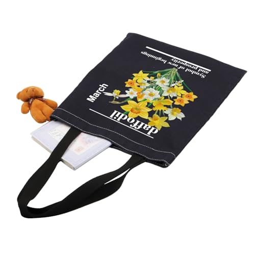 Bolsa Tote March Daffodil PWHAOO símbolo de nuevos comienzos y prosperidad para amantes del narciso miniatura 6