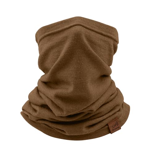 Image of ACUSHLA 100% Merino Wool Neck Gaiter Men Women Winter Ski Face Mask Scarf