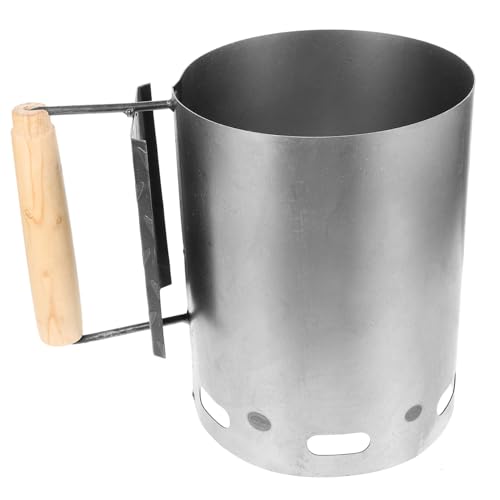 Milisten Barril de Encendido de carbón quemaforte Barbacoa Exterior Barbecue churrera cepillos de Barbacoa para Parrilla cocinando Parrilla de Barbacoa portátil Pinzas para carbón Planchar