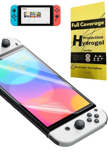 WardSan [2 Pièces Pour NINTENDO SWITCH - Films de Protection d'écran Hydrogel | 3D Anti-choc | Compatible coques TPU | Film Protecteur TPU souple | Mieux...