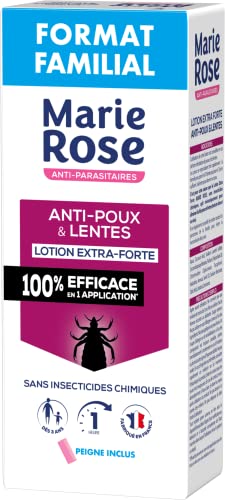 MARIE ROSE Lotion Anti-Poux/Lentes EXTRA Forte, 100% Efficace MAXI Format