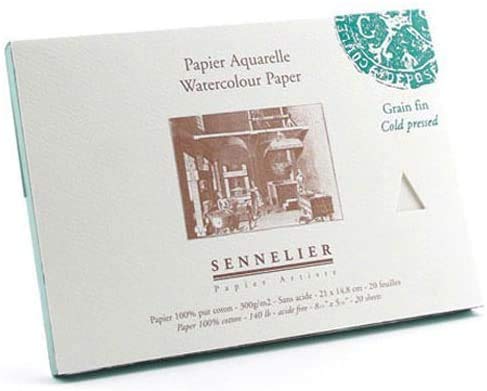 Sennelier Confezione ACQUERELLI Blocco Carta + Pennello Raphael Combo Promo