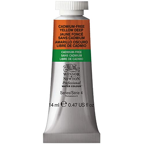 Winsor y Newton - Acuarela Profesional, amarillo oscuro libre de cadmio, tubo 14 ml