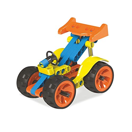 mechanix made in india, made from plastic blix cars-2 series for 5+ years of kids, can make completely unique working model from it, 10 models can make, 76 pieces- Multi color - Image 5 thumbnail