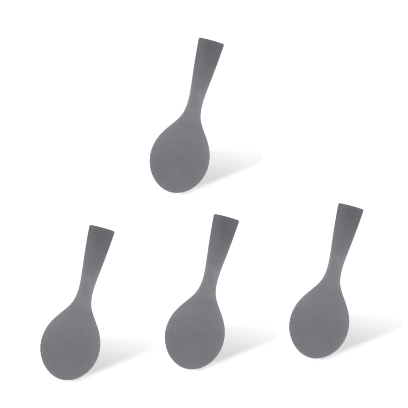 Zerodeko 4pcs Silicone Rice Spoon Rice Maker Non-stick Rice Ladle Kitchen Gadgets Rice Cooker Small Scooping Rice Spoon Serving Spoons Large Convenient Rice Ladle Oven Mitts Grey