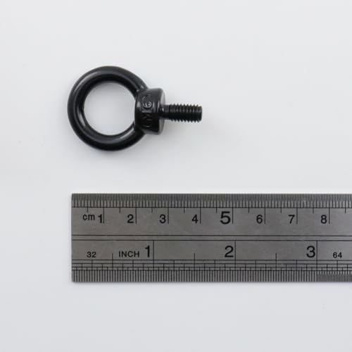 Image of 6Pcs M6 Ring Eye Bolt Threaded Nuts,Stainless Steel Eye Bolts with Nuts Washers,12mm Thread Length Eyebolts for DIY, Furniture, Swing, and Outdoor Use