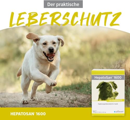 Alfavet HepatoSan 1600, unterstützt den Leberstoffwechsel, Nahrungsergänzung für Hunde, 32 Tabletten à 1600mg