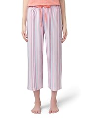 Bright White Sunrise Stripe - Sleep Capri Pants