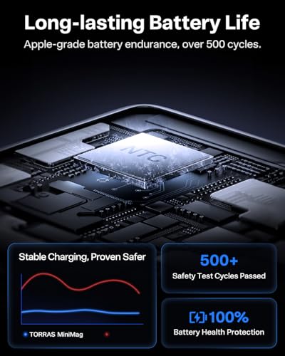 Image of TORRAS MiniMag Power Bank,Ultra-Slim 10,000mAh Magnetic Wireless Portable Charger, 22.5W Fast Charging iPhone Air Magnetic Battery Pack Designed for iPhone 17 Pro Max /17 Pro /Air /16 /15 /14 /13 /12, Pink