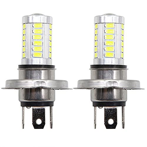 Projecteur portatif à Del 1PC H4 LED Lampe de la Voiture de Voiture 33 SMD 5630 5730 Ampoule Automobile Auto Automobile Figh lumière Super Brillant (Emitting Color : White)
