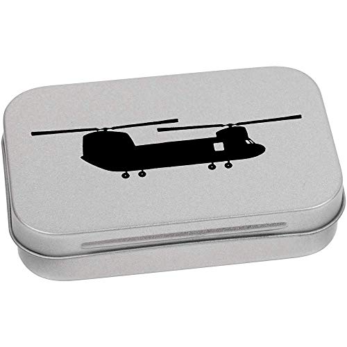 Azeeda 95mm 'Chinook Helicopter' Metal Hinged Tin/Storage Box (TT00126657)