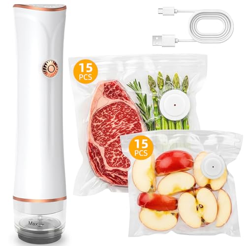 Machine à emballer sous vide portable rechargeable avec 30 sacs - 2