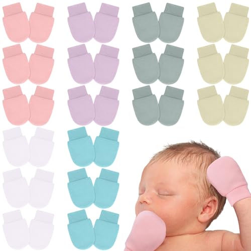 Image of Twistover 18 Pairs Preemie Mittens No Scratch Preemie Gloves Cotton Preemie Mittens for Preemie Boys Girls Gifts