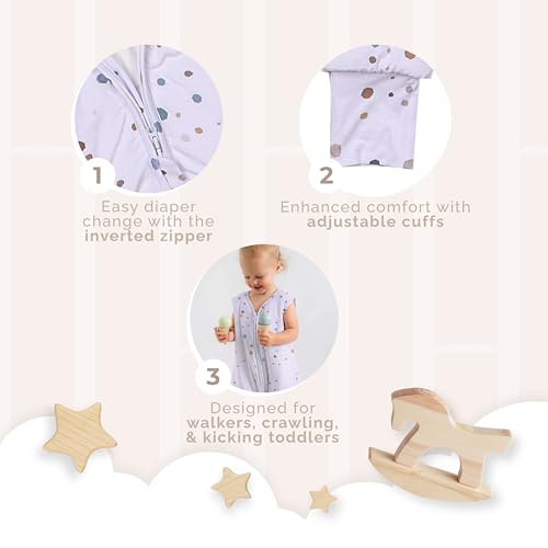 Image of Sleeveless Soft Baby & Toddler Sleeping Sack, Breathable with Adjustable Feet Cuffs & Anti-Slip Grip