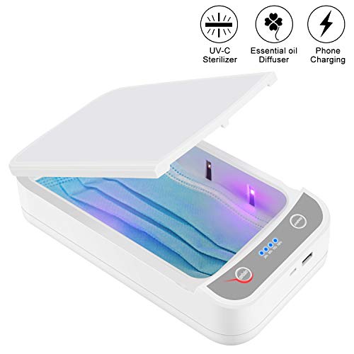 Valigrate Portable UV Light Sterilizer Box,Multifunction Cell Phone Box Support Eliminator Ultraviolet Case for Acessories Toothbrush