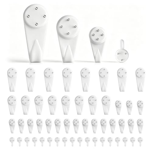 Image of Picture Hooks Picture Hanging Kit Non-Trace Wall Hooks 52 Pcs Hanger Hook
