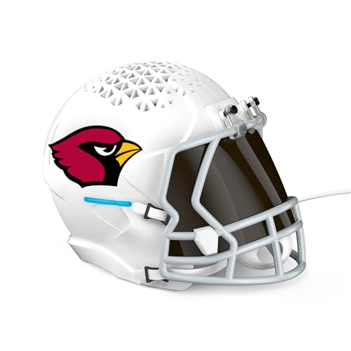 Image of NFL Echo Dot Bundle: Includes Echo Dot | Glacier White and Limited-Edition NFL Helmet Stand | Arizona Cardinals