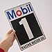PEI's Mobil 1 Racing Motor Oil Retro Vintage Tin Metal Sign Wall Decor for Home Garage Bar Man Cave, 8x12 inch/20x30cm