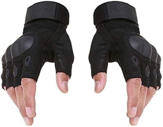 Bandhan Tactical Fingerless Cycling Gloves Non-slip Half Finger Hands Protector Army Military Bicycle Motocross Combat Glo...