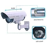DRIXTY-Darbar-Online-2-PCS-Dummy-Security-Camera-Fake-Bullet-CCTV-Surveillance-System-with-Realistic-Look-Recording-LEDs-IndoorOutdoor-Use-for-Homes-Business-White-2