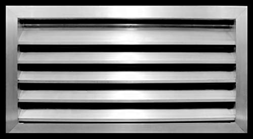 HVAC Premium 24"W x 18"H Aluminum Exterior Gable Louver Vent for Walls & Crawlspace - Weather-Resistant Air Grille with Screen Mesh - [Outer Dimensions 25.75"W x 19.75"H]