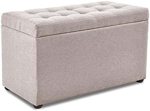 Tabouret ottoman en bois beige gain de place pour optimiser les petits espaces - 5